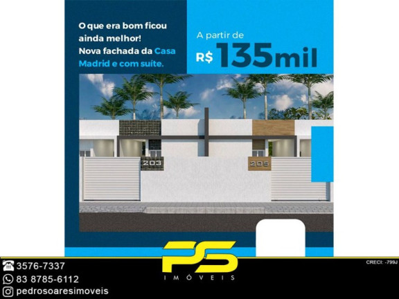 Casa com 2 Quartos à Venda,  em Indústrias - João Pessoa