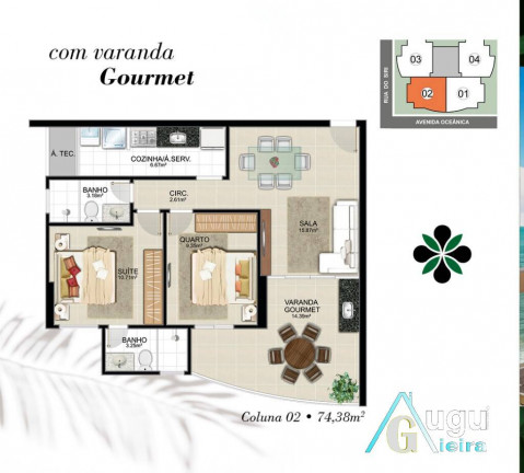 Imagem Apartamento com 2 Quartos à Venda, 74 m² em Praia Do Morro - Guarapari