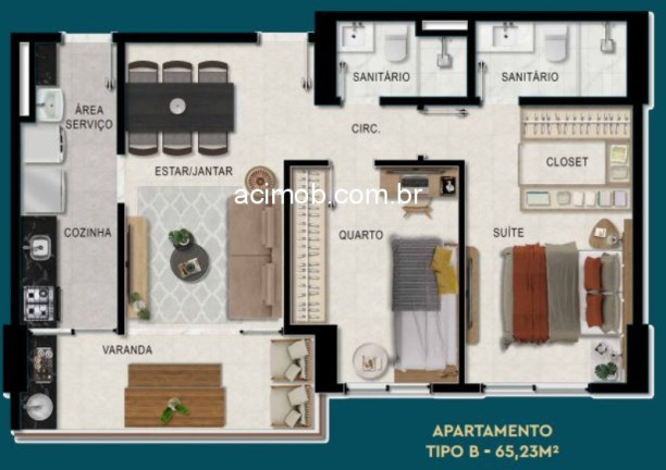 Imagem Imóvel com 2 Quartos à Venda, 65 m² em Caminho Das árvores - Salvador