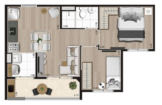 Imagem Apartamento com 2 Quartos à Venda, 35 m² em Parque Ipê - São Paulo