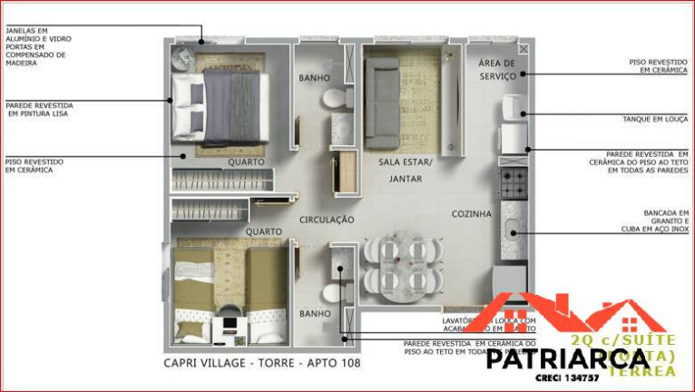 Imagem Apartamento com 2 Quartos à Venda, 43 m² em Notre Dame - Campinas Imagem Apartamento com 2 Quartos à Venda, 43 m² em Notre Dame - Campinas