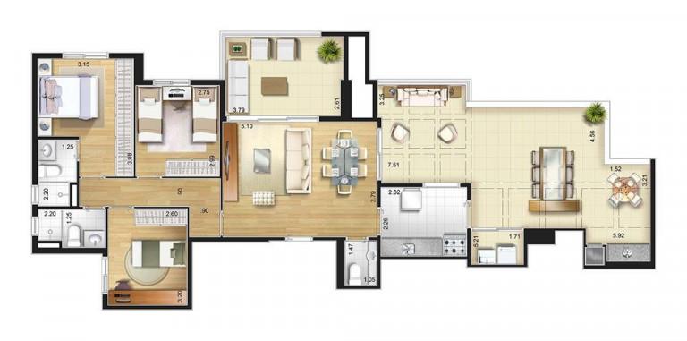 Imagem Apartamento com 2 Quartos à Venda, 63 m² em Campestre - Santo André