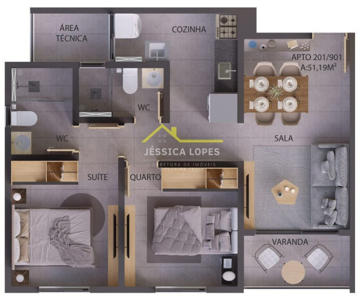 Imagem Apartamento com 2 Quartos à Venda, 53 m² em Jardim Cidade Universitária - João Pessoa Imagem Apartamento com 2 Quartos à Venda, 53 m² em Jardim Cidade Universitária - João Pessoa