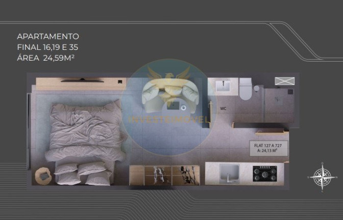 Imagem Apartamento com 1 Quarto à Venda, 25 m² em Poço - Cabedelo