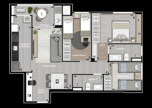 Imagem Apartamento com 3 Quartos à Venda, 85 m² em Zona 08 - Maringá Imagem Apartamento com 3 Quartos à Venda, 85 m² em Zona 08 - Maringá