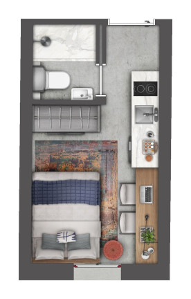 Imagem Imóvel com 1 Quarto à Venda, 29 m² em Floresta - Porto Alegre