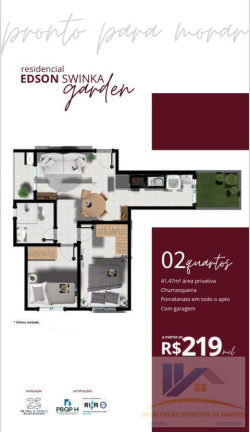 Imagem Apartamento com 2 Quartos à Venda, 44 m² em Parque Da Fonte - São José Dos Pinhais