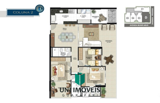 Imagem Apartamento com 3 Quartos à Venda, 123 m² em Praia Do Morro - Guarapari