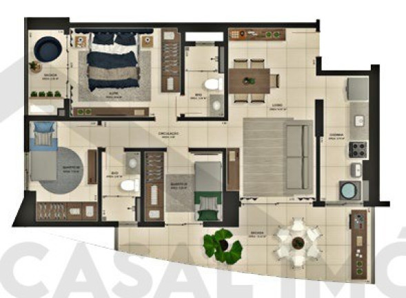 Imagem Apartamento com 3 Quartos à Venda, 90 m² em Jurunas - Belém