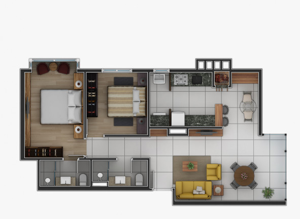 Imagem Apartamento com 2 Quartos à Venda, 71 m² em Centro  - Canela