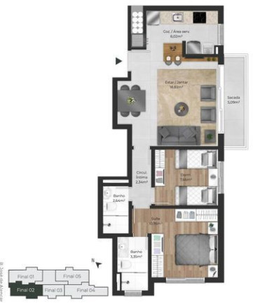 Imagem Apartamento com 2 Quartos à Venda, 75 m² em Menino Deus - Porto Alegre Imagem Apartamento com 2 Quartos à Venda, 75 m² em Menino Deus - Porto Alegre
