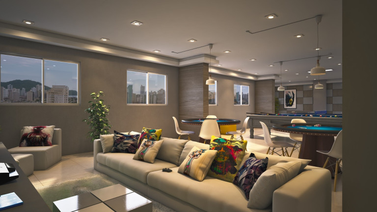 Apartamento com 2 Quartos à Venda, 57 m² em Canto Do Forte - Praia Grande