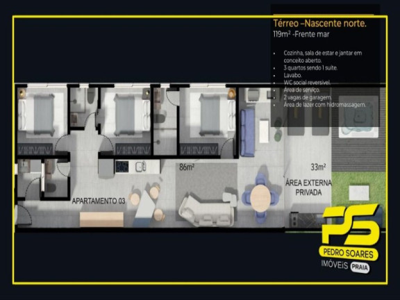 Imagem Imóvel com 2 Quartos à Venda, 138 m² em Bessa - João Pessoa Imagem Imóvel com 2 Quartos à Venda, 138 m² em Bessa - João Pessoa