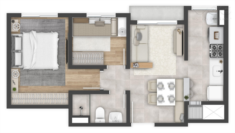 Imagem Imóvel com 2 Quartos à Venda, 41 m² em Sarandi - Porto Alegre