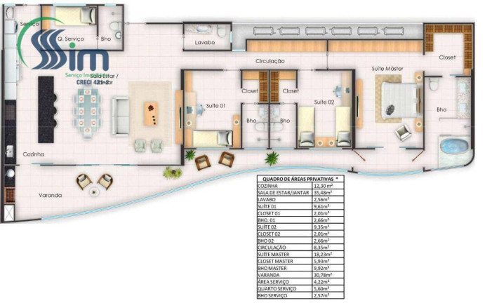 Imagem Apartamento com 3 Quartos à Venda, 164 m² em Guararapes - Fortaleza Imagem Apartamento com 3 Quartos à Venda, 164 m² em Guararapes - Fortaleza