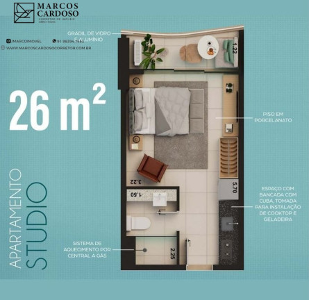 Imagem Imóvel com 1 Quarto à Venda, 26 m² em Meireles - Fortaleza Imagem Imóvel com 1 Quarto à Venda, 26 m² em Meireles - Fortaleza