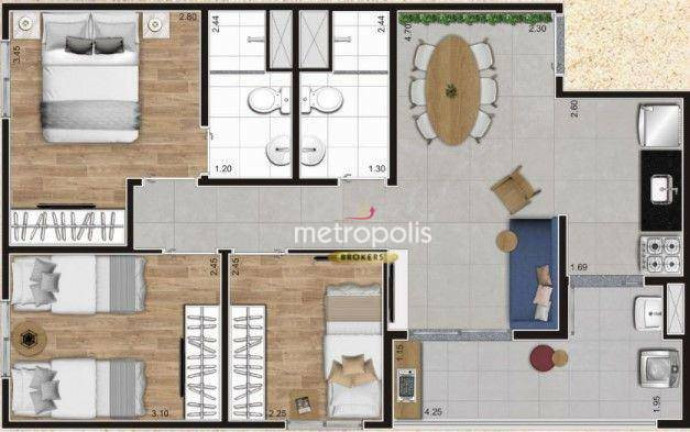 Imagem Apartamento com 3 Quartos à Venda, 60 m² em Vila Das Mercês - São Paulo Imagem Apartamento com 3 Quartos à Venda, 60 m² em Vila Das Mercês - São Paulo
