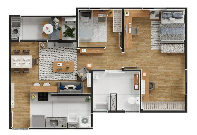 Imagem Imóvel com 3 Quartos à Venda, 64 m² em Bonfim - Campinas