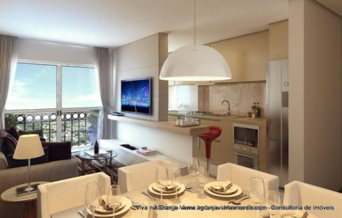 Imagem Apartamento com 1 Quarto para Alugar, 38 m² em Granja Viana - Cotia