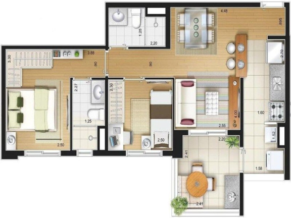 Apartamento com 2 Quartos à Venda, 57 m² em Vila Prudente (zona Leste) - São Paulo