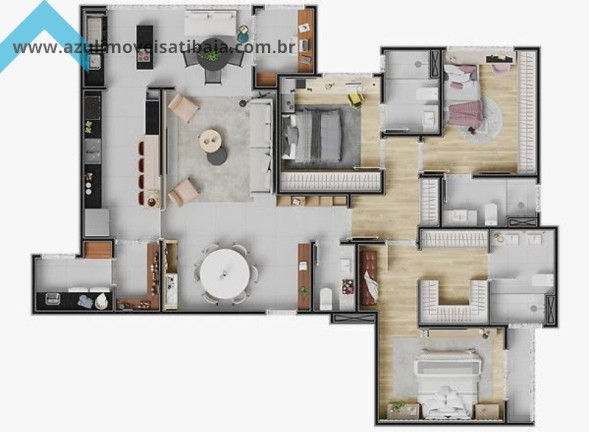 Imagem Apartamento com 3 Quartos à Venda, 102 m² em Vila Giglio - Atibaia Imagem Apartamento com 3 Quartos à Venda, 102 m² em Vila Giglio - Atibaia