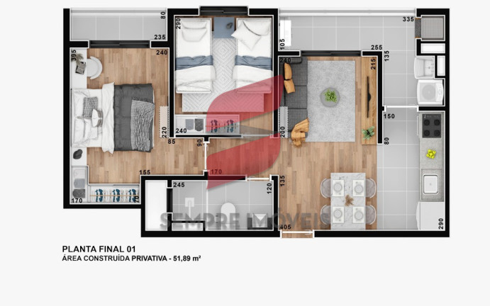 Imagem Apartamento com 2 Quartos à Venda, 51 m² em Tingui - Curitiba Imagem Apartamento com 2 Quartos à Venda, 51 m² em Tingui - Curitiba
