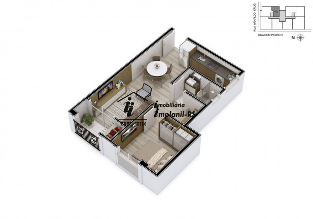 Imagem Apartamento com 1 Quarto à Venda, 44 m² em Canabarro - Teutônia Imagem Apartamento com 1 Quarto à Venda, 44 m² em Canabarro - Teutônia