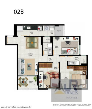 Imagem Apartamento com 3 Quartos à Venda, 85 m² em Praia Itaparica - Vila Velha
