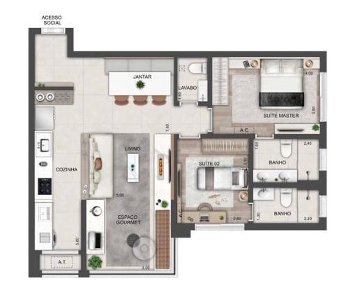 Imagem Apartamento com 2 Quartos à Venda, 70 m² em Brooklin Paulista - São Paulo Imagem Apartamento com 2 Quartos à Venda, 70 m² em Brooklin Paulista - São Paulo