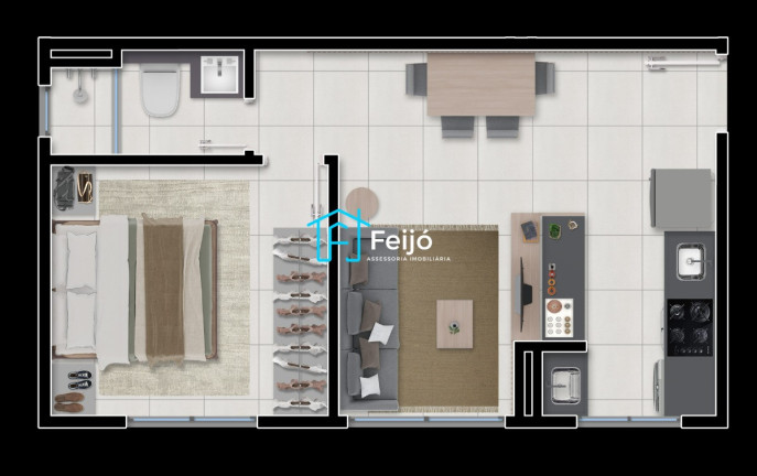 Imagem Apartamento com 2 Quartos à Venda, 33 m² em Lomba Do Pinheiro - Porto Alegre