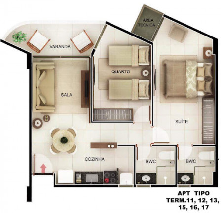 Imagem Apartamento com 2 Quartos à Venda, 57 m² em Bessa - João Pessoa