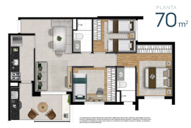 Imagem Apartamento com 2 Quartos à Venda, 60 m² em Ferreira - São Paulo