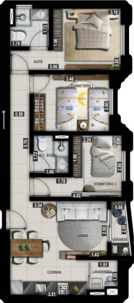 Imagem Apartamento com 3 Quartos à Venda, em Alvinópolis - Atibaia Imagem Apartamento com 3 Quartos à Venda, em Alvinópolis - Atibaia