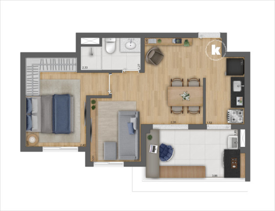 Imagem Apartamento com 2 Quartos à Venda, 45 m² em Cursino - São Paulo