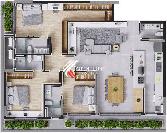 Imagem Apartamento com 3 Quartos à Venda, 129 m² em Centro - Florianópolis Imagem Apartamento com 3 Quartos à Venda, 129 m² em Centro - Florianópolis