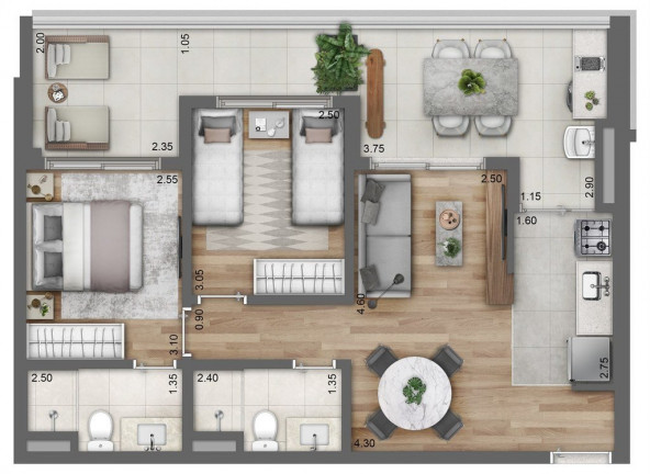 Imagem Apartamento com 2 Quartos à Venda, 91 m² em Perdizes - São Paulo Imagem Apartamento com 2 Quartos à Venda, 91 m² em Perdizes - São Paulo