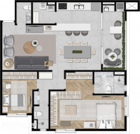 Imagem Apartamento com 2 Quartos à Venda, 90 m² em Mercês - Curitiba Imagem Apartamento com 2 Quartos à Venda, 90 m² em Mercês - Curitiba