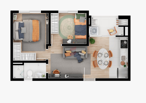 Imagem Apartamento com 2 Quartos à Venda, 44 m² em Vargem Grande - Pinhais Imagem Apartamento com 2 Quartos à Venda, 44 m² em Vargem Grande - Pinhais