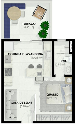Imagem Apartamento com 2 Quartos à Venda, 45 m² em Bacacheri - Curitiba