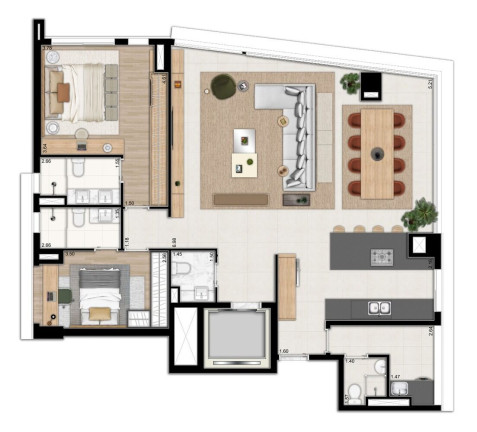 Imagem Apartamento com 2 Quartos à Venda, 138 m² em Itaim Bibi - São Paulo Imagem Apartamento com 2 Quartos à Venda, 138 m² em Itaim Bibi - São Paulo