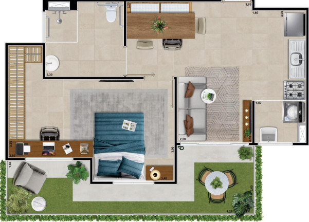Imagem Apartamento com 2 Quartos à Venda,  em Campo Grande - Rio De Janeiro