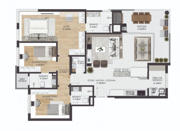 Imagem Apartamento com 3 Quartos à Venda, 137 m² em Nossa Senhora De Lourdes - Caxias Do Sul Imagem Apartamento com 3 Quartos à Venda, 137 m² em Nossa Senhora De Lourdes - Caxias Do Sul