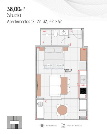 Imagem Apartamento com 2 Quartos à Venda, 75 m² em Toninhas - Ubatuba