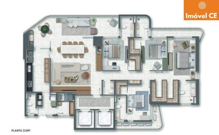 Imagem Apartamento com 3 Quartos à Venda, 174 m² em Aldeota - Fortaleza Imagem Apartamento com 3 Quartos à Venda, 174 m² em Aldeota - Fortaleza