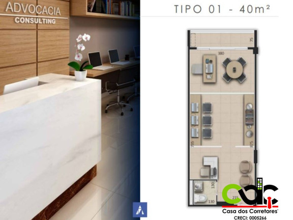 Imóvel Comercial à Venda, 40 m² em Centro - Poços De Caldas