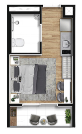 Imagem Imóvel com 1 Quarto à Venda, 26 m² em Barra Funda - São Paulo