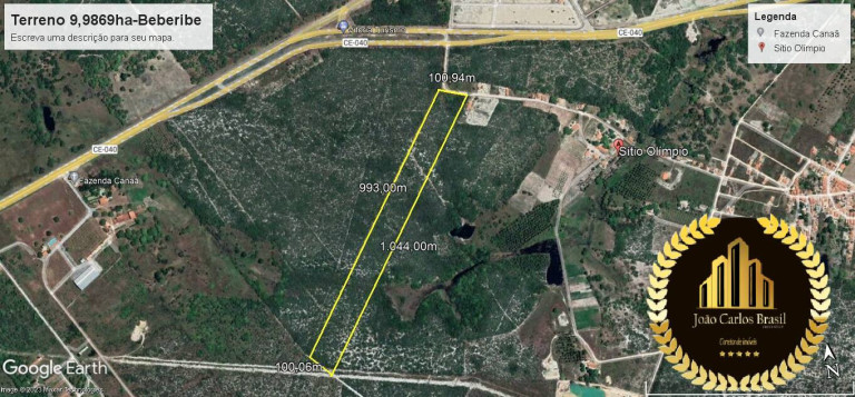 Terreno à Venda, 99 m² em Lagoinha - Beberibe