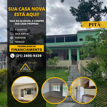 Casa com 3 Quartos à Venda,  em Pita - São Gonçalo