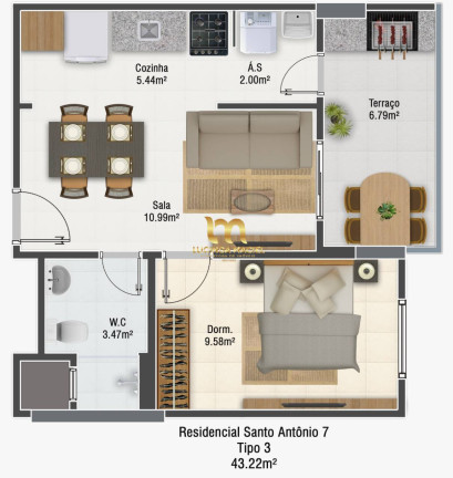 Imagem Apartamento com 2 Quartos à Venda, 63 m² em Mirim - Praia Grande