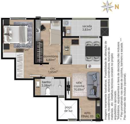 Imagem Apartamento com 1 Quarto à Venda, 32 m² em Centro - Caxias Do Sul Imagem Apartamento com 1 Quarto à Venda, 32 m² em Centro - Caxias Do Sul